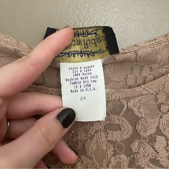Vintage Willow Ridge Champagne Lace Top - Picture 4 of 5